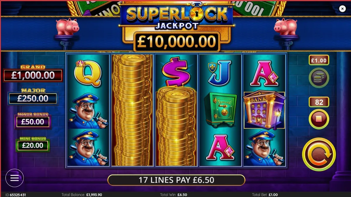 Tampilan visual slot Piggy Bankin’ Super Lock dengan tema kekayaan dan emas