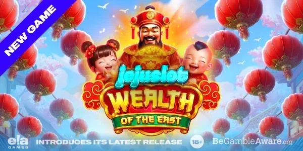 Tampilan visual slot Wealth of the East dengan tema festival oriental